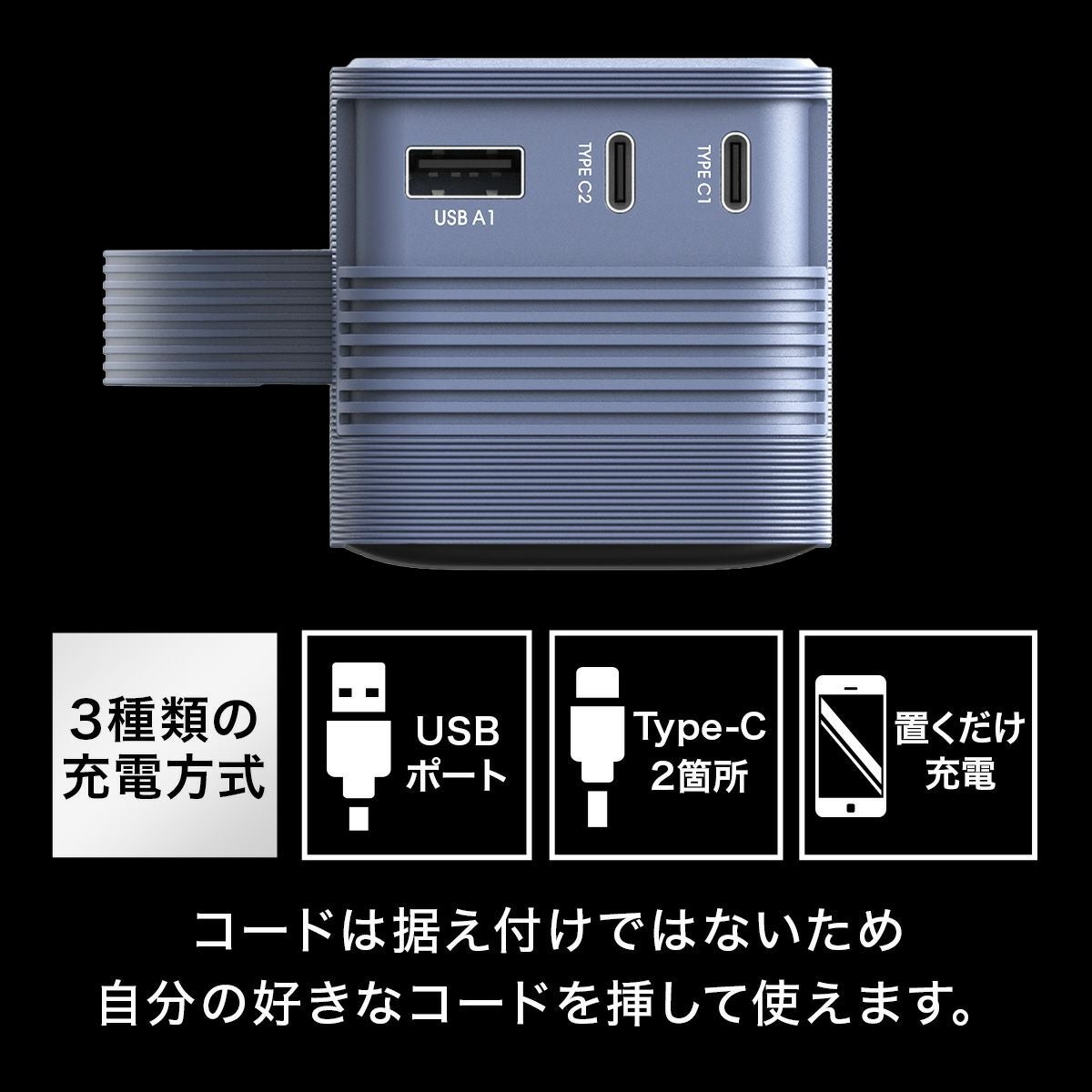 モバイルバッテリー ポータブル 2700mAh 大容量 140w 急速充電 LEDディスプレイ搭載 ワイヤレス充電 4台同時出力可 typeCポート USBポート ノートPC iPhone MacBook Galaxy Android スマートフォン 防災用 アウトドア