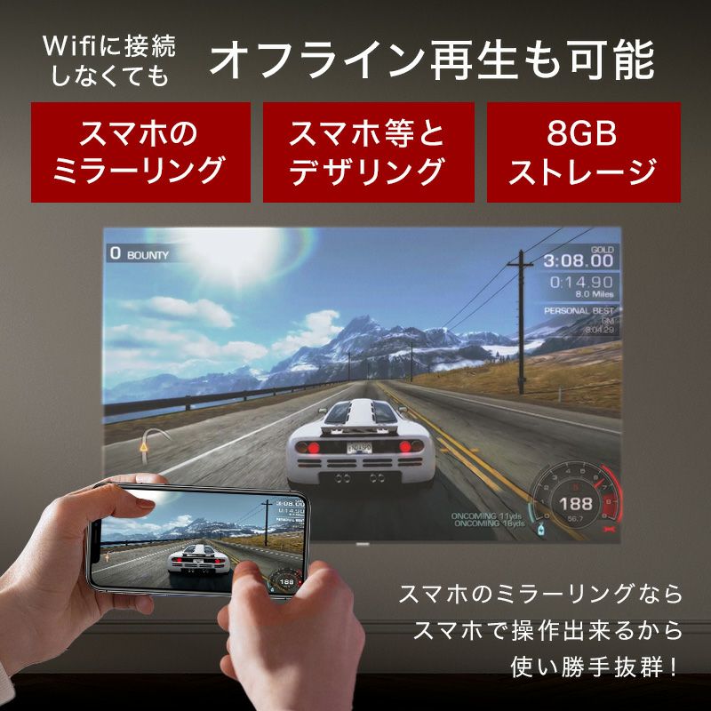 薄型 プロジェクター ポータブル ポータブルプロジェクター ホームプロジェクター 小型 家庭用 Android11 バッテリー 7000mAh 自動台形補正 スピーカー 内蔵 軽量 高音質 1年保証 ワイヤレス 持ち運び 寝室 ワンルーム